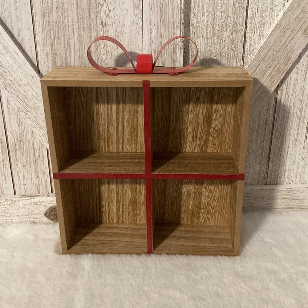 Target BP 2022 Wood Christmas Present Wall Shelf or Tabletop Decor